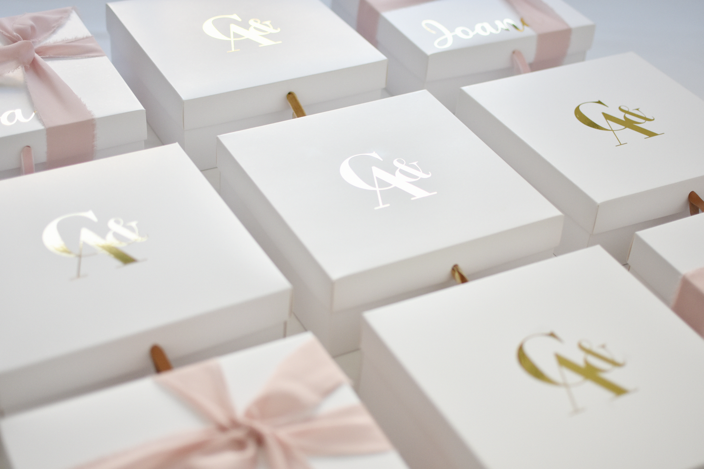 Caixas padrinhos e damas de honor