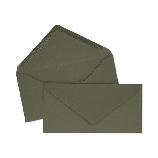 Envelope DL Verde Oliveira - 10 unidades