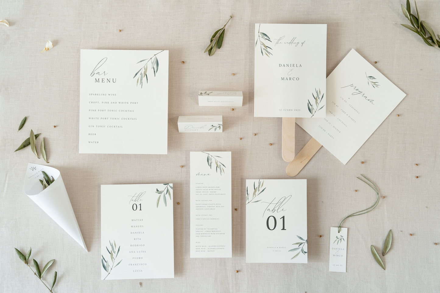 Table number - Olive