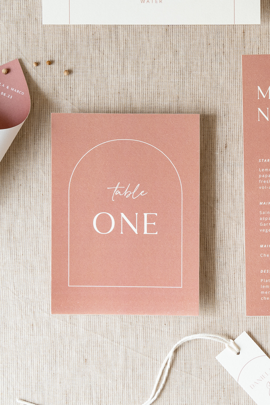 Numeração de mesa - Terracota