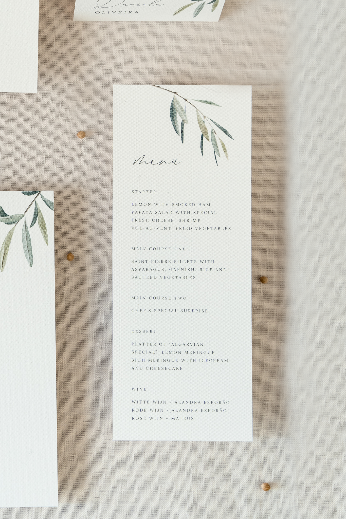 Olive Menu