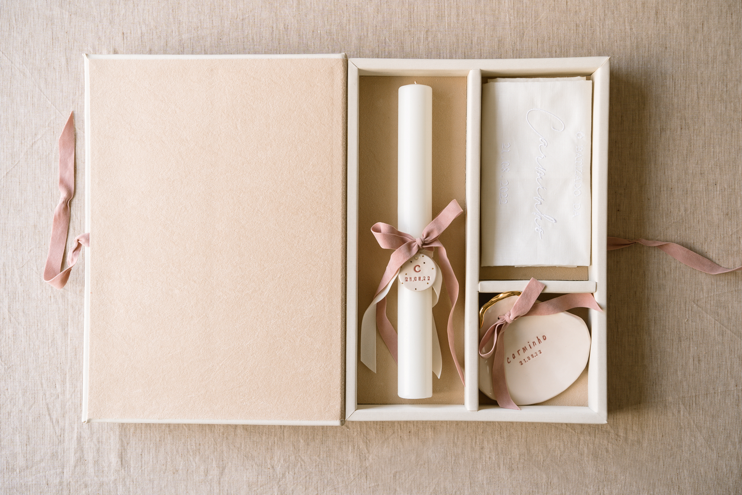 Toalha de Batismo em linho