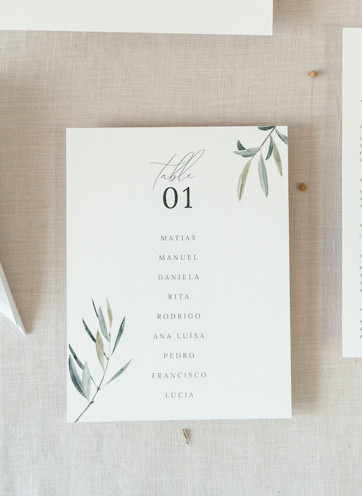 Table distribution card - Eco