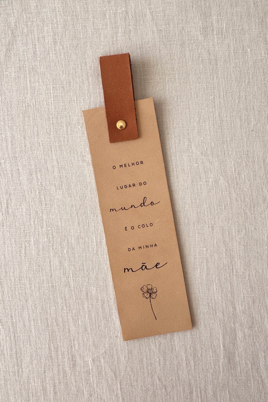 Marcador de livros em couro