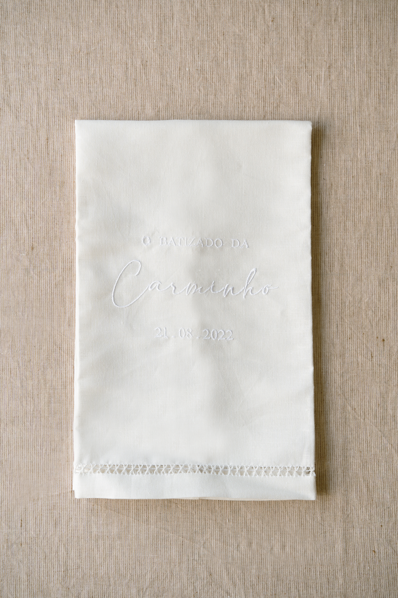 Toalha de Batismo em linho