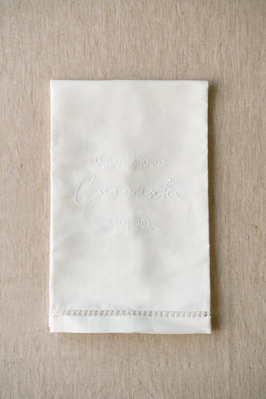 Toalha de Batismo em linho