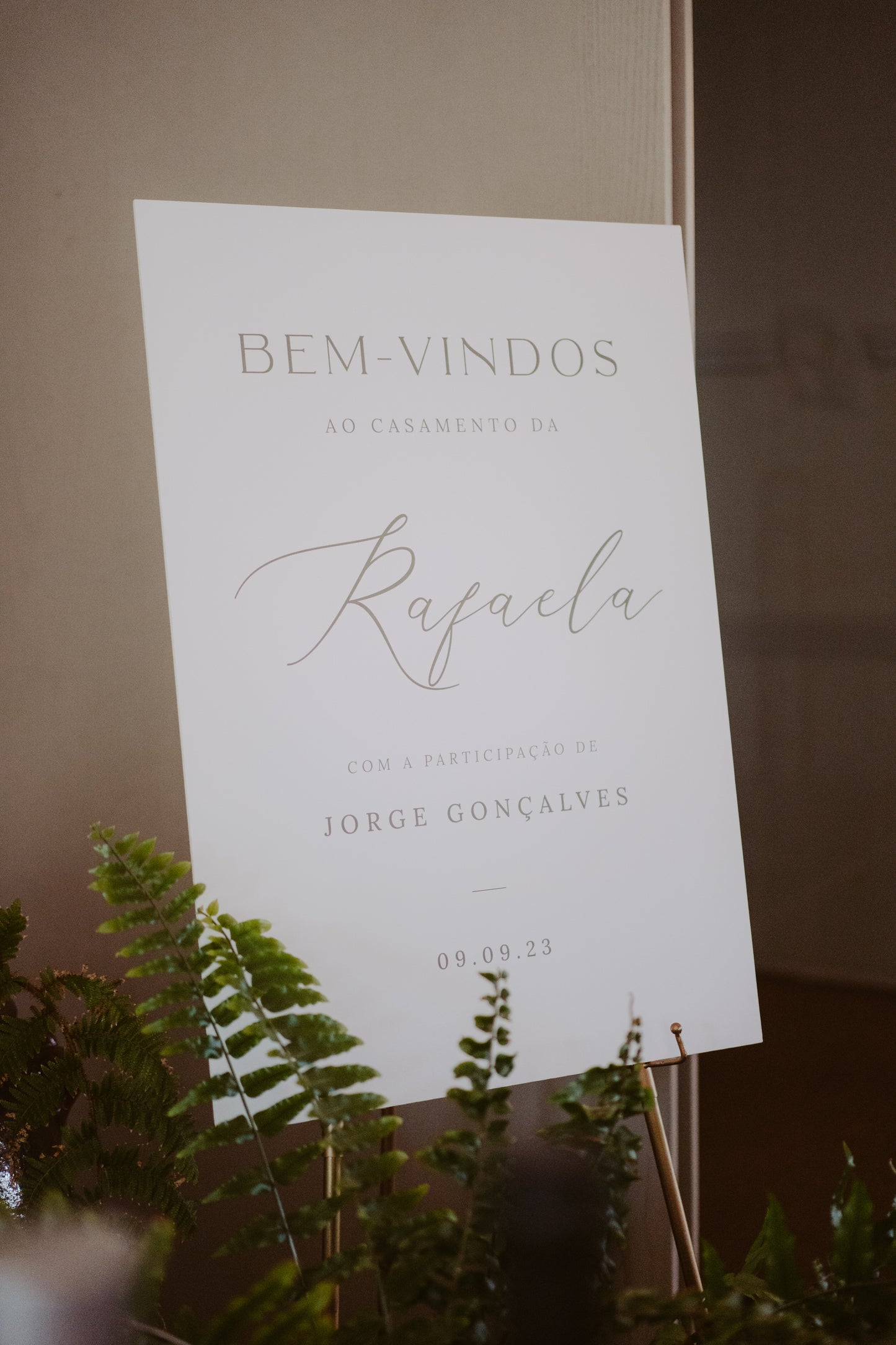 Placa de boas-vindas casamento