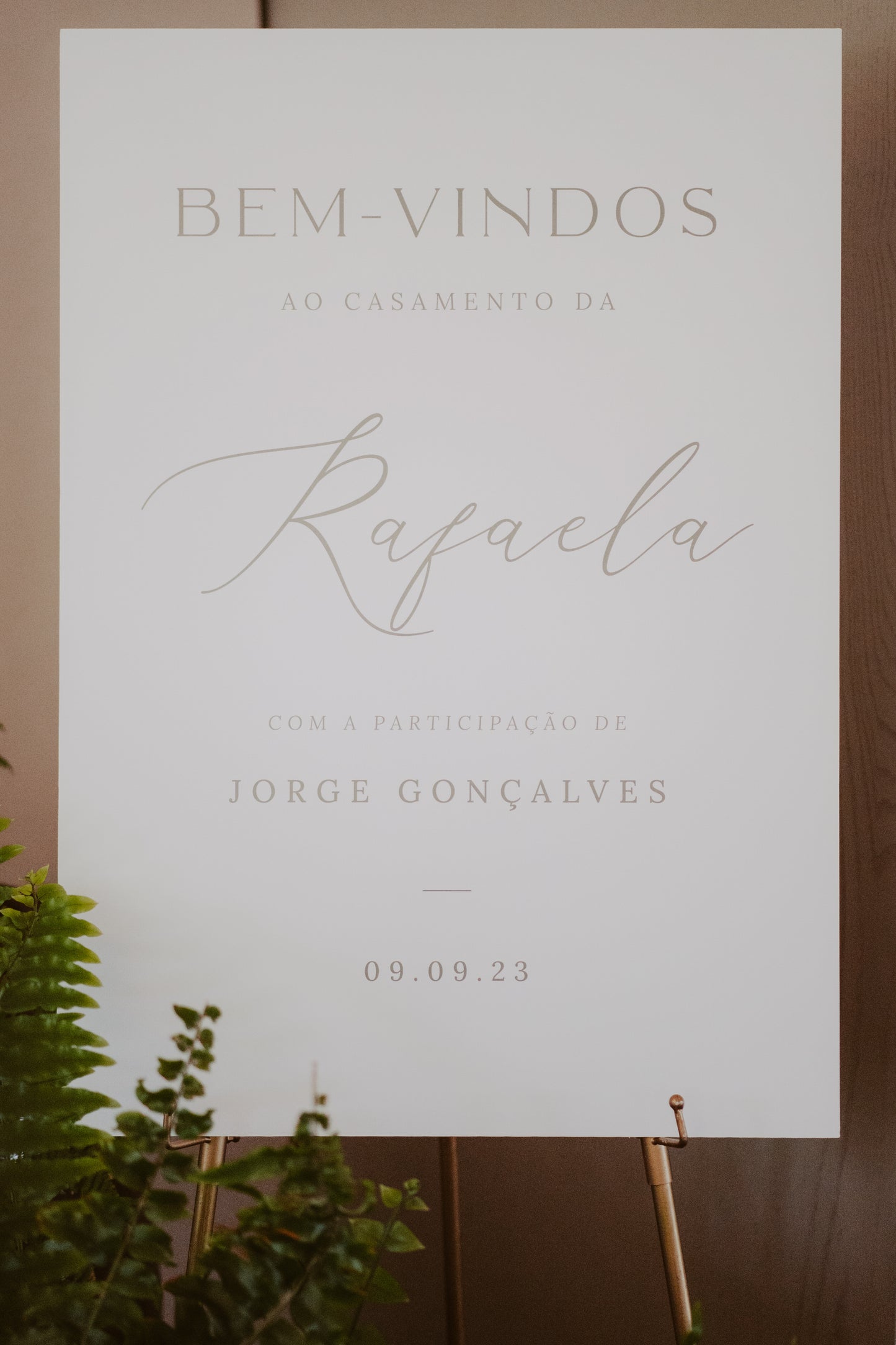 Placa de boas-vindas casamento