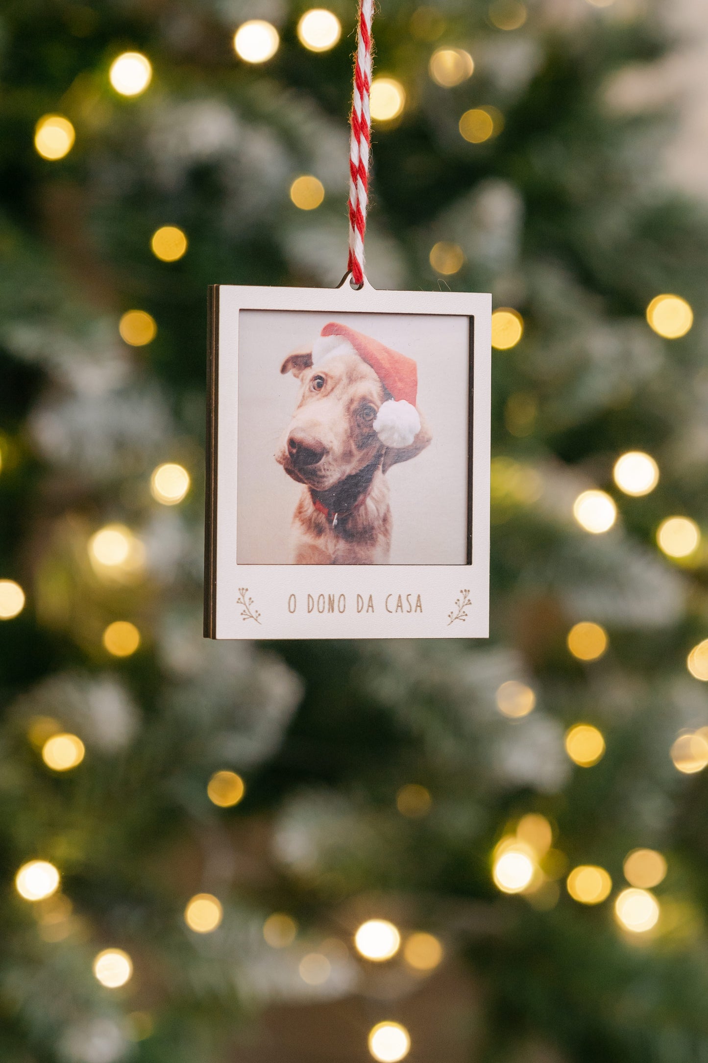 Polaroid ornamento de natal personalizável